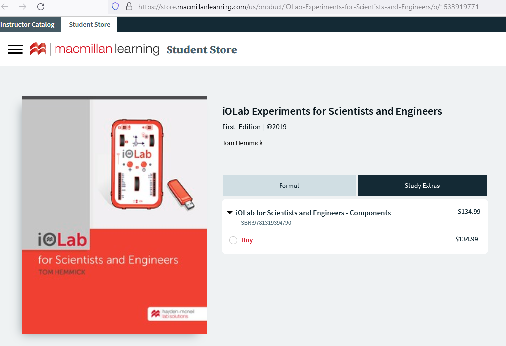 The IoLab study extras kit on the MacMillan website