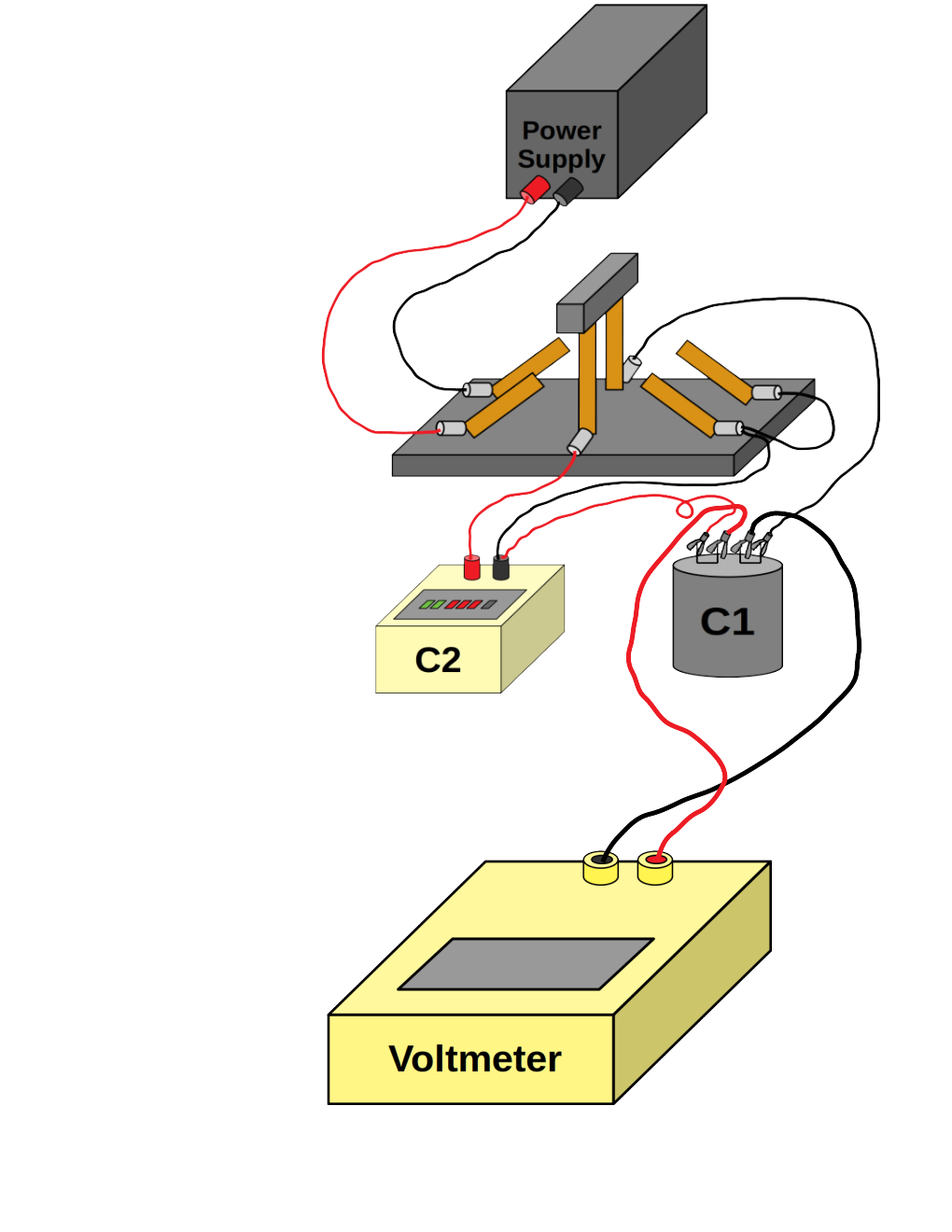 Capacitors in Series (voltmeter across C1)