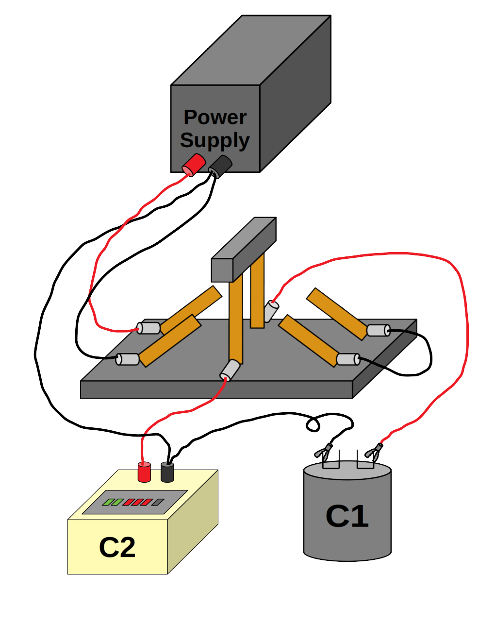 Capacitors in Parallel (without voltmeter)