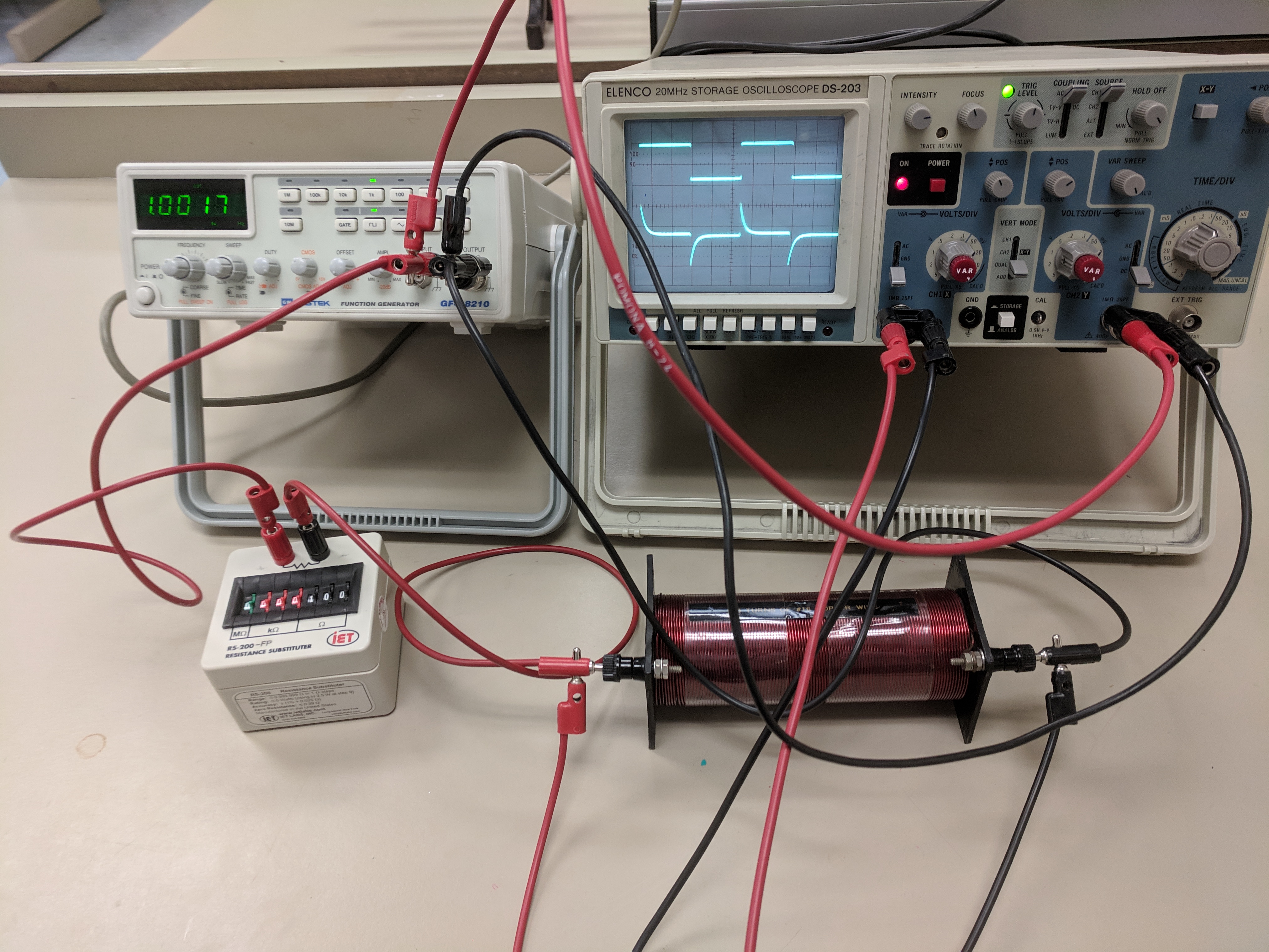 Circuit with oscilloscope