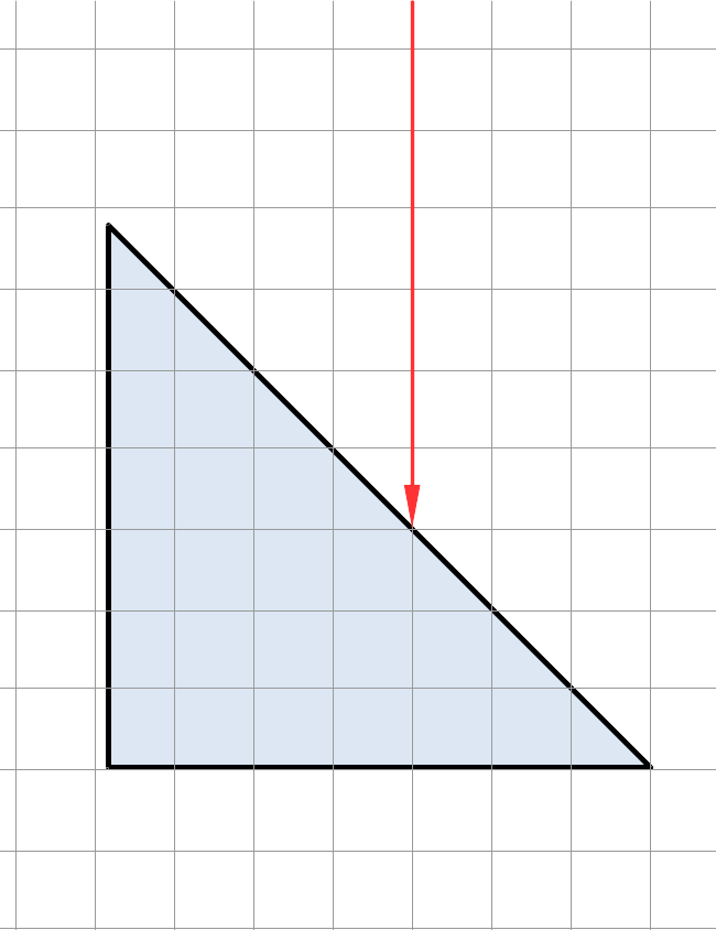 Picture of prism, with lines to indicate alignment