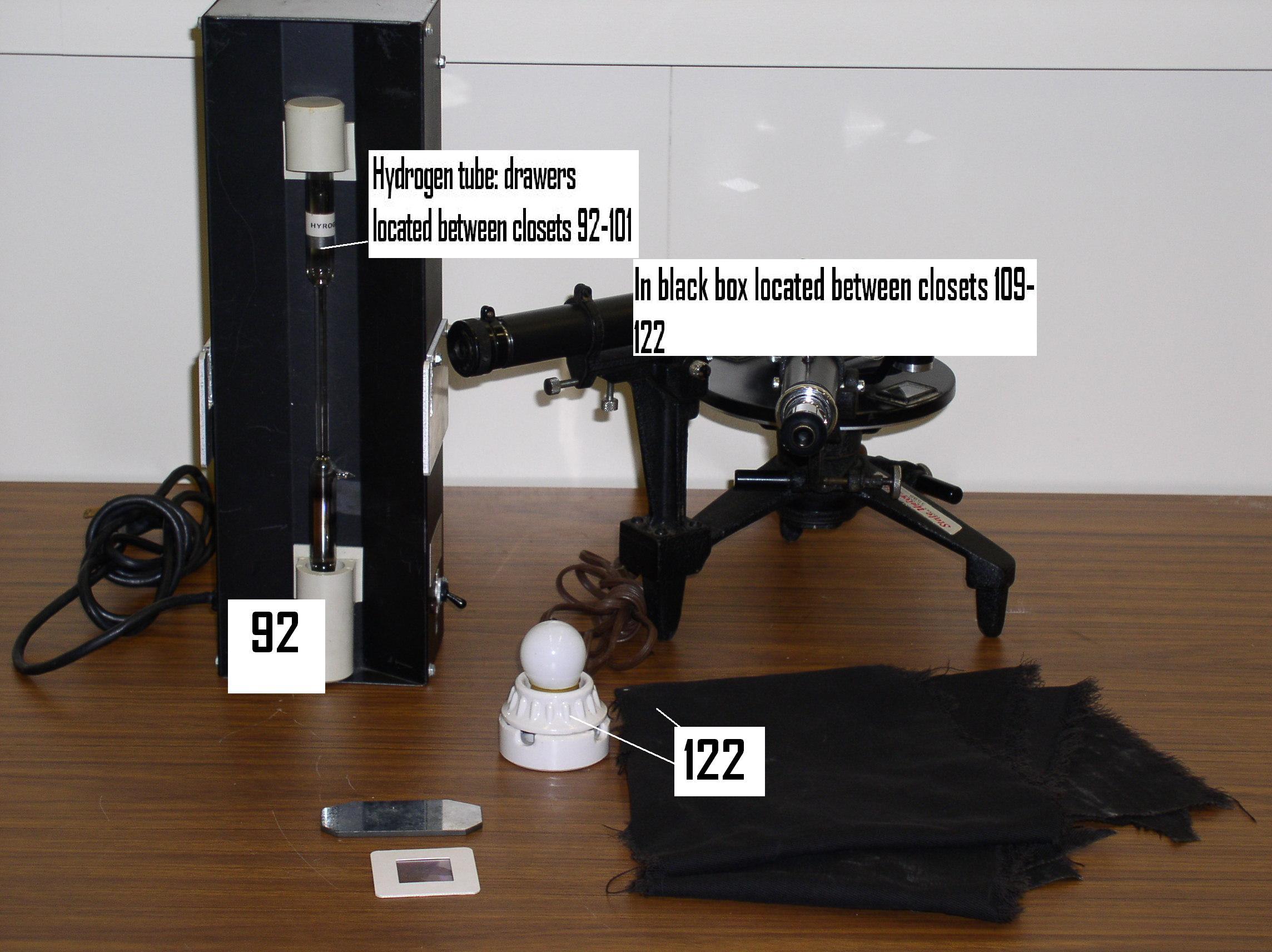 H emission tube and telescope