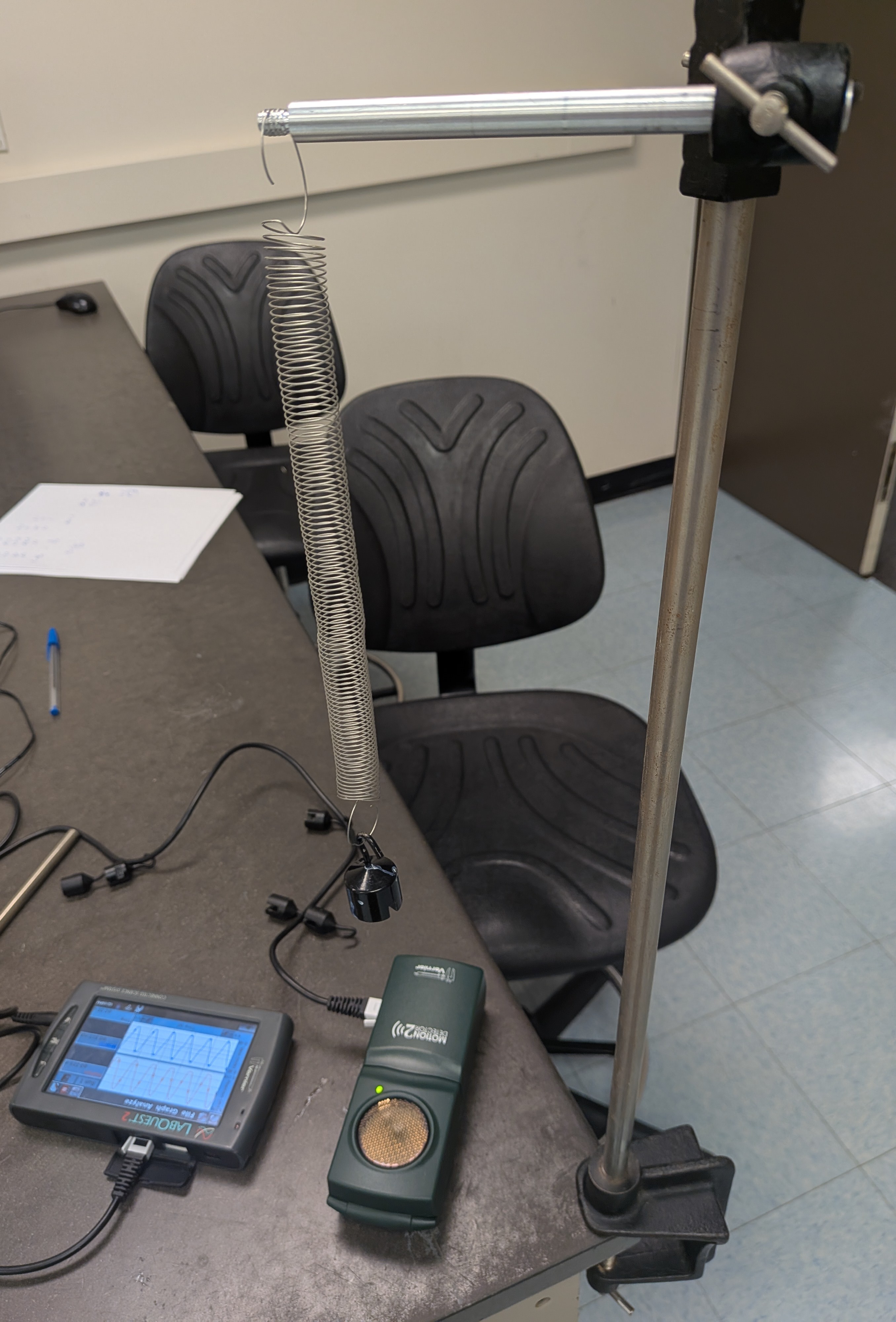 The apparatus for Simple Harmonic Motion